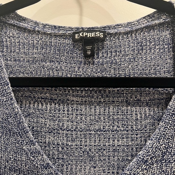 Express blue marl sweater - cropped sleeve - Picture 4 of 4
